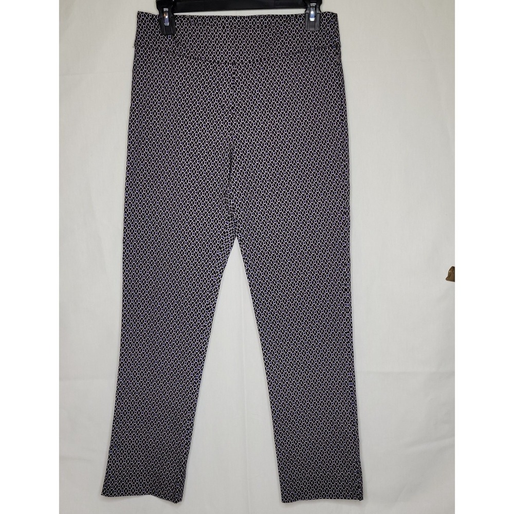 Erica Taylor Womens‎ Geometric Print Pull On Stretch Dress Pants